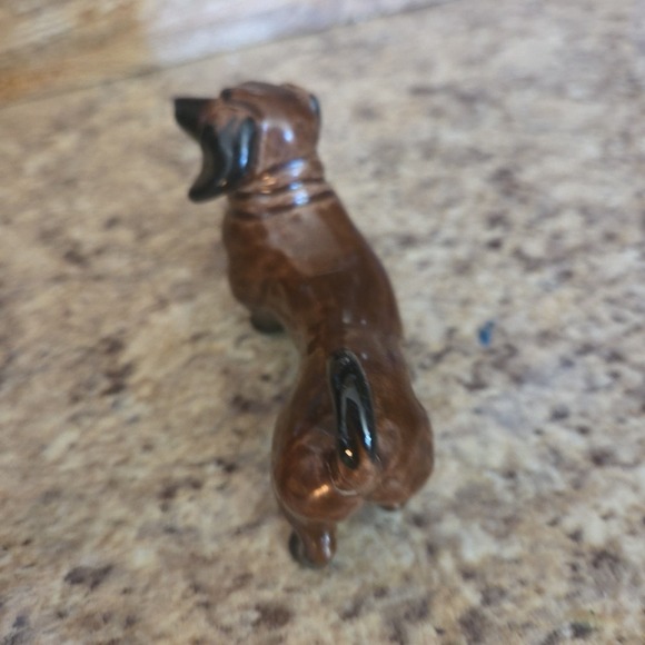 VINTAGE SHORT-TAILED DOXIE DACHSHUND Weiner Dog PORCELAIN DOG FIGURINE - JAPAN - Picture 8 of 10